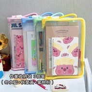其他品牌 - 【3個】L型大開口學生收納袋 拉鍊文件袋 學生網紗功課袋 書本作業收納功課袋 透明網格圖書袋 學生文(平行進口)