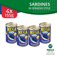 【COD】 MEGA Sardines in Spanish Style 155G By 4's