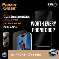 PANZERGLASS Screen Protector FOR iphone 17/16 PRO / 17 PRO / 17 AIR / 17 PRO MAX CLEAR - ULTRA WIDE 
