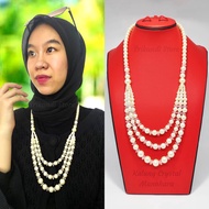 Pearl Necklace - Women's Fashion Necklace - Hijab Necklace - Hijab Accessories - Crystal Pearl Neckl