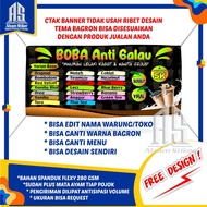 Boba Drink Banner / Business Promotion Backdrop print X Banner Billboard Costum print Banner print B