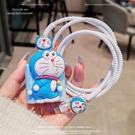 New DIY High Quality Doraemon Charger Data Cable Case Protector Winding Kit compatible for Apple 18W