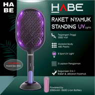 HABE Raket Nyamuk UV Multifungsi Standing Mosquito Trap Swatter 2in1