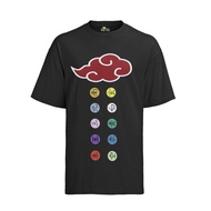 Naruto Akatsuki Logo Clouds & Ring Anime Manga Comic Organic T-Shirt Mens