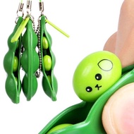 Fun Bean Squishy Fidget Toy Gift Compression Ball Squeeze Mobile Phone Charm Key Ring