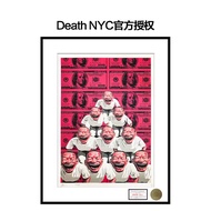 三为（SUNWAYART）Death NYC亲签限量版画笑脸人装饰画客厅卧室挂画45x32cm 笑脸人美元 铝合金(黑)