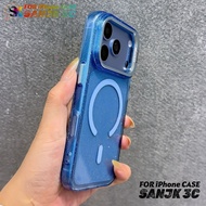  Luxury 18 ProMax Glacier Blue Glitter Magnetic Lens Flip Stand Case for iPhone 18 17 16 15 14 13 P