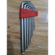 PB Swiss Tools ชุดหกเหลี่ยมหัวบอล ตัวยาว รุ่น PB 212 LH-10 (9ตัว / ชุด) ของแท้ 100%
