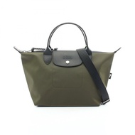 Longchamp Le Pliage Energy S 手提包，帆布皮革材質，卡其色/黑色，全新。