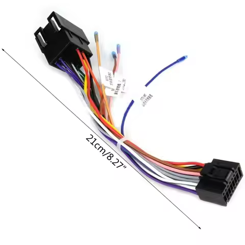 16Pin ISO Car Radio Wire Cable Wiring Harness Stereo Adapter Male Plug for Female Connector for Sony