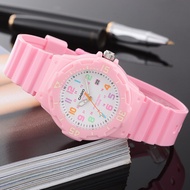 Win Watch shop Casio นาฬิกาข้อมือผู้หญิงและเด็ก รุ่น LRW-200H-4B2 สายเรซิ่น สีชมพู สุดน่ารัก กันน้ำ