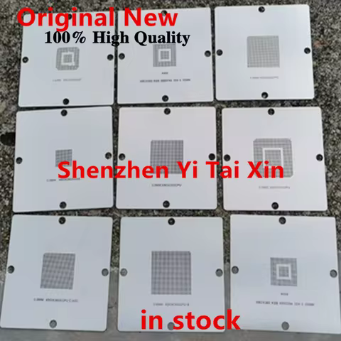 9Pcs/Lot XBOX360 CPU GPU Stencils 90*90mm BGA Reballing Station Game Console CSP HANA GPU-B CPU-A01 