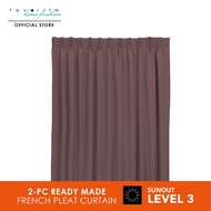 Favorita Monzano Casa Sunout Pleat Curtain (2pcs) | Langsir Tirai Lipat