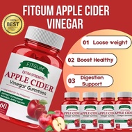 Fitgum Apple Cider Vinegar Gummies Original Safe Weight Lose With Collagen Vitamins 60 Gummies