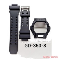 analog watch Aksesori ﹍ஐCASIO G-SHOCK BAND AND BEZEL GD350 100% ORIGINAL