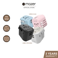 Mazer Infinite 12W/PD20W Travel Adapter with 2 USB-A/ 2 USB-A+1 USB-C World Travel Charger | 2 year warranty