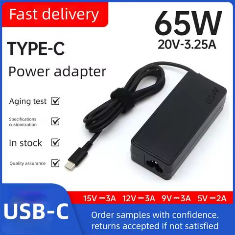 65W 45W 20V 3.25A USB C Interface Power Supply Adapters For Lenovo ThinkPad Hp Yoga Dell ASUS Chargi