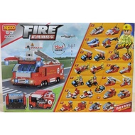 Ready Stok XIPOO LEGO Children Creative Fire Engine Building Blocks 12 in 1 shape/Mainan Blok Bangun