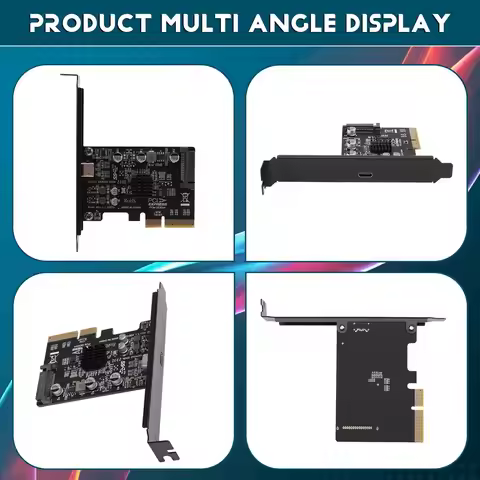 （Gift Idea）USB PCIE Card Type C PCI-Express 4X to USB 3.2 Gen 2X2 (20Gbps) ASM3242 Chipset for 8/10/