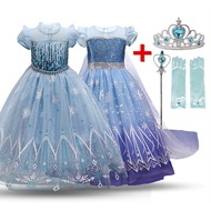 NNJXD Girls Dress Halloween Anna Elsa 2 Cosplay Costume Dresses Girl Princess Elsa Dress For Birthda