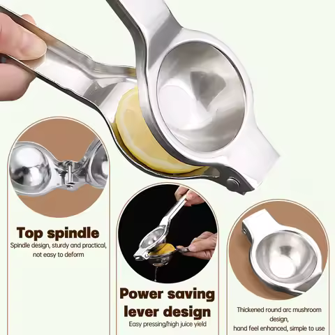 Stainless Steel Manual Juicer Household Fruit Lemon Manual Juicer Kitchen Lemon Squeezer Large Manua