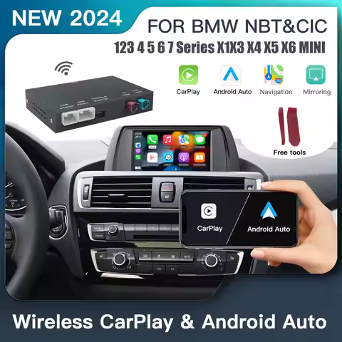 Wireless CarPlay Android AUTO for BMW NBT CIC System 1 2 3 4 5 6 7 Series X1 X3 X4 X5 X6 MINI E60 E8