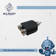 2 RCA to 1 RCA Jack Cover Connection (T RCA)
