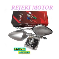 Rearview Mirror Universal Silver Motorcycle Seven 7daun
