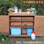 Outdoor Cabinet Garden Tool Shed Balcony Courtyard Antiseptic Wood Sundries Tool Room Storage Box Ou