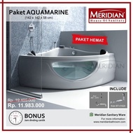 Bathtub Sudut MERIDIAN Aquamarine PAKET