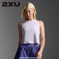 2XU Women Aero Crop Tank / Running T-Shirt Sleeveless Mesh Running Shirt
