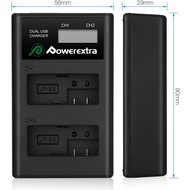 "Powerextra Smart Dual Replacement USB Charger with LCD Display for LP-E8  Battery and Canon Rebel T