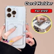 Card Holder Case VIVO Y03 Y27 V23 V25 Y02T Y17S V27 PRO Y02 Y02S Y20 Y21 Y33S Y21S Y11 Y17 Y35 Y16 T1X V23E Mobile Phone