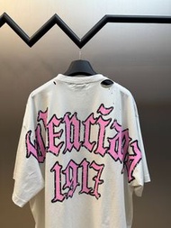 Balenciga 巴黎世家 1917後背圓領短袖T恤