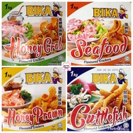 BIKA 1kg Honey Crab/Seafood/Honey Prawn/Cuttlefish Crackers