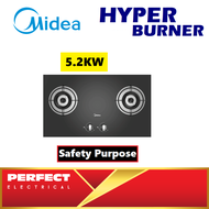 Midea Gas Hob 76cm (5.2kw) MGH-76Q60B 2 Burner Tempered Glass MGH76Q60B Dapur Gas煤气炉