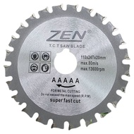 ZEN ใบเลื่อยวงเดือน ตัดเหล็ก ZEN 4 นิ้ว X 24 ฟัน สามารถใช้ได้กับเครื่องเจีย 4 นิ้ว ทั้งแบบไฟฟ้าและ แ