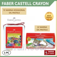 Faber Castell CRAYON 72 WARNA HEXAGONAL / CRAYON 12 WARNA OIL PASTEL Pastels Crayon Krayon Isi 12 Wa