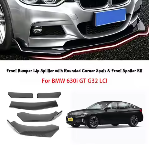 5-Segment Adjustable Front Bumper Lip Splitter Body Kit For BMW 630i GT G32 LCL