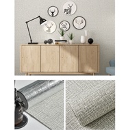 1 Roll 2.8m/5m Linen Wall Paper dinding Wallpaper Dapur Bilik Self-adhesive Wall Sticker for Living