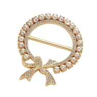 RHINESTONE BROOCH SCARVES BOW TIE BUTTON KERONGSANG TUDUNG