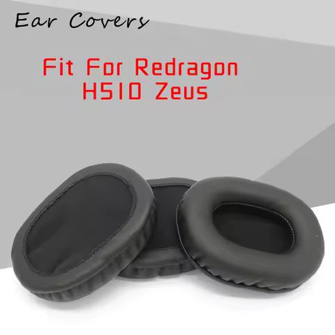 Ear Pads For Redragon H510 Zeus Gaming Headphone Earpads Replacement Headset Ear Pad PU Leather Spon