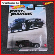 Hot Wheels BMW M3 E36 Euro Fast Premium Car Culture 2021 Hotwheels BMW Fast & Furious M3 E36 Black R