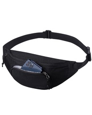 Crossbody Fanny Pack: Slim Waist Bag Sports Hip Pouch for Woman Man - Fashionable Travel Fannie Pack