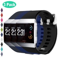 DLTECH Bands Compatible Replacement for Fitbit Ionic, Soft Silicone Fitbit Ionic Band with Metal Buckle Fitness Wristband Strap Women Men