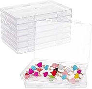 BENECREAT 8Pcs Cards Storage Box, PP Photo Organize Case with Buckle, Picture Storage Container for 