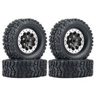 4Pcs Metal Beadlock Wheel Hub Wheel Rim and Rubber Tire for WPL C14 C24 B14 B24 B36 MN D90 MN99S RC