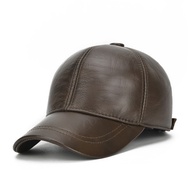 Men Quality Genuine Leather Baseball Cap Brand Casual Cowhide Leather Baseball Hat New Autumn Winter