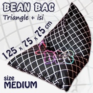 BEAN BAG MOTIF plus MEDIUM contents - TRIANGLE - ADULT BEAN BAG M - by Ekha Bean Bag Solo