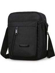 Mochila Escolar De Ocio De Lona Para Hombre, Mochila Simple Para Hombre, Versión Coreana, Mochila De Gran Capacidad Para La Escuela Media, Bolsa De Viaje Para Computadora, Bandolera, Bolsa Cruzada, Bolsa Lateral, Esenciales De Vacaciones Para Salir, Ir Al Colegio, Viajar Ligero Con Correa Ajustable, Bolsas Cuadradas, De Nylon, De Negocios, Casuales, Minimalistas, Portátiles, Para Hombres, Regalos Para El Exterior, Regalos Para Papá, Regalos Para El Día Del Padre, Regalos Para Hombres, Regalos Para El Día De San Valentín, Viernes Negro, Bolsa Negra Para El Verano